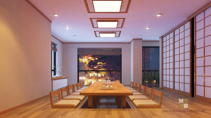 Thiết kế nội thất nhà hàng kiểu Nhật Haru sang trọng - Phòng VIP 6 - H2